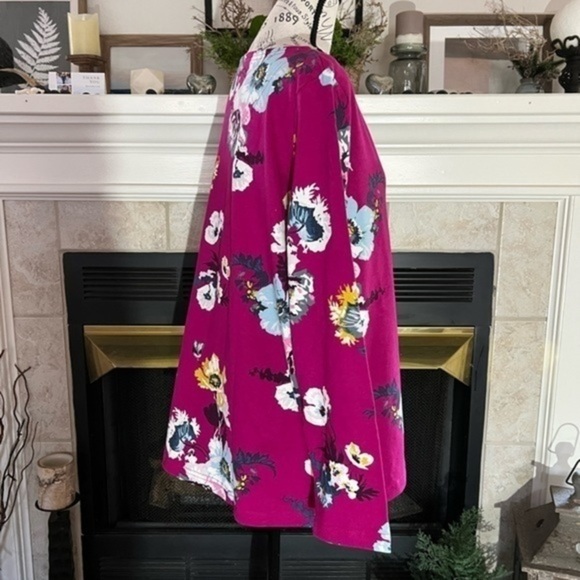 JOULES Harbour Print Jersey Top in Ruby Pink Rosy - Picture 7 of 15